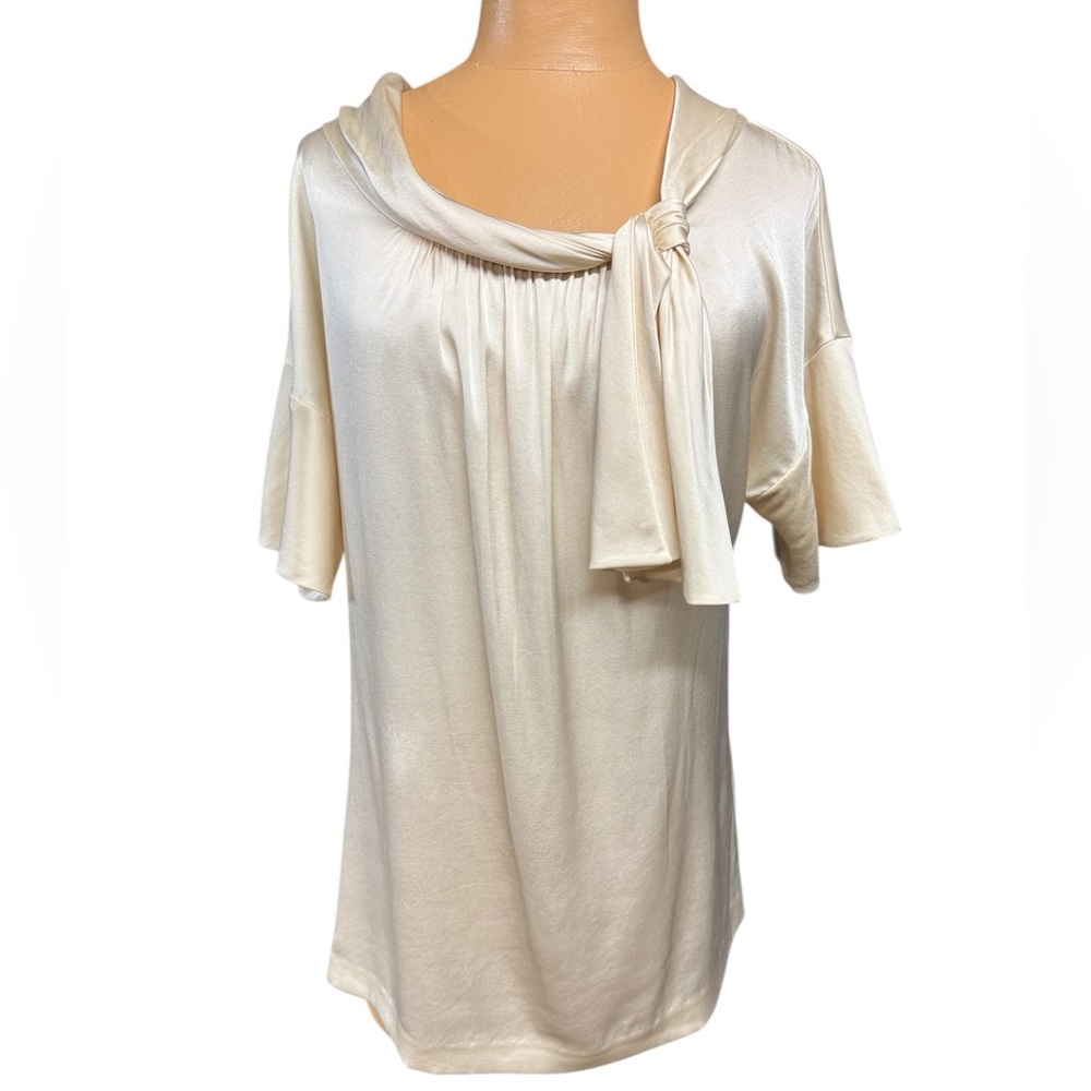 Trina Turk, Stretchy Silk Blouse Champagne Color